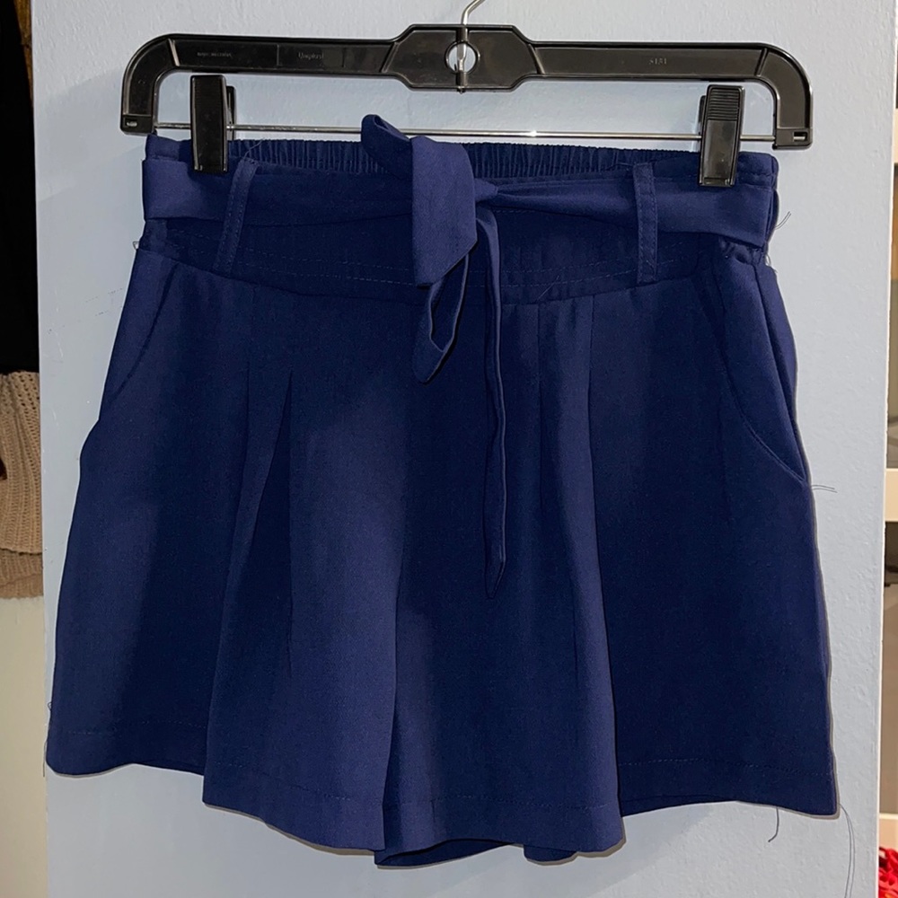 Belted shorts